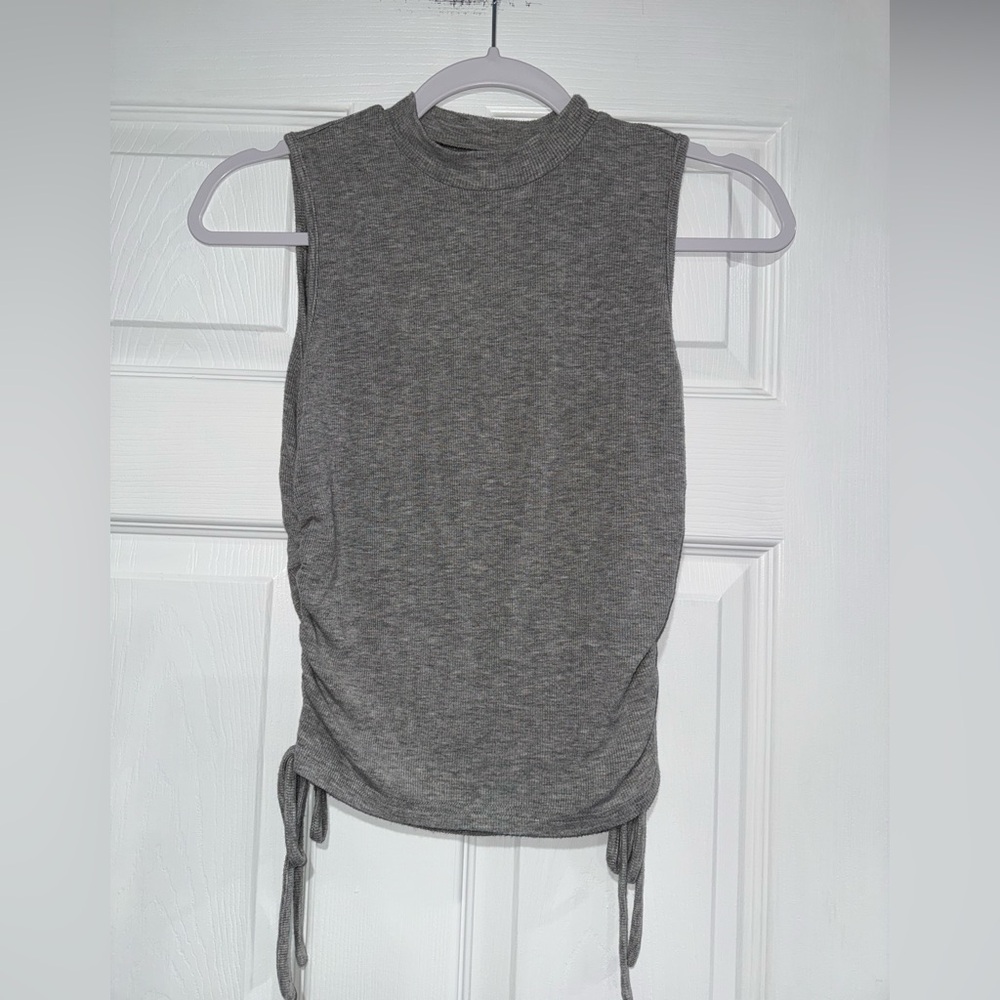 Ruffled sided tank top